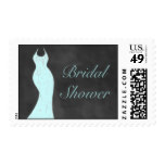 Aqua Chalk Bridal Shower Stamp