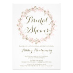 Blush Winter Wreath Bridal Shower Invitation