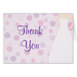 Bridal Shower Purple Polka Dot Thank You Cards