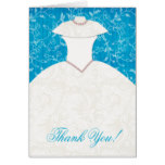 Classy Bridal Shower Thank You Note Card Turquoise