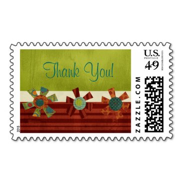 Colorful and Chic Thank You Postage Stamps