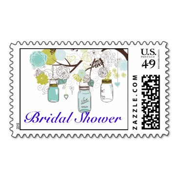 Country Rustic Mason Jar Bridal Shower Stamp