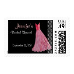 Customizable Bridal Shower Stamp - RED Dress