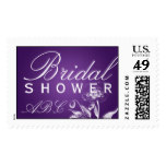 Elegant Bridal Shower Poppy Purple Postage