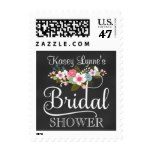Floral Chalkboard Bridal Shower Postage