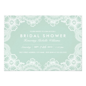 Graceful Lace Bridal Shower Invitation
