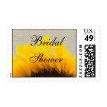 Linen Sunflower Bridal Shower Postage