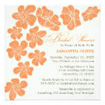 Modern Floating Flowers Bridal Shower Invitation