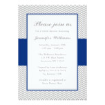 Navy Blue and Gray Chevron Bridal Shower Card
