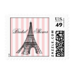 Paris Bridal Shower | Eiffel Tower Postage Stamps