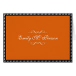 Persimmon orange custom name personal blank card