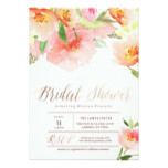 PINK WATERCOLOR FLORAL bridal shower invitation