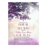 Purple old oak tree & love birds bridal shower card