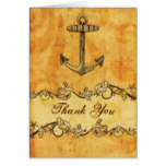 rustic, vintage ,anchor nautical thank you card