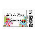 Wedding His & Hers Shower Postage