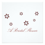 "A Bridal Shower" - Crimson Red Snowflakes Card