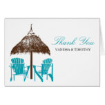 Adirondack Chairs & Beach Umbrella Thank You Card