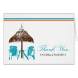 Adirondack Chairs & Beach Umbrella Thank You Card