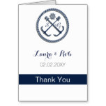 Anchor Monograms, Nautical Wedding Thank You cards