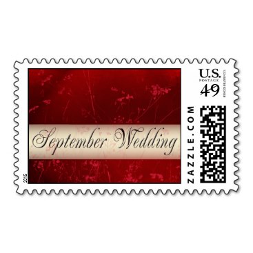 Autumn colors September Wedding postage