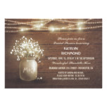 Baby's Breath Mason Jar Lights Bridal Shower Card