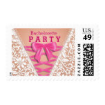 Bachelorette Party Damask Postage Stamp