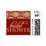 Baroque Elegance Bridal Shower Stamp (crimson)