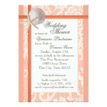Beach Bridal Shower Light Coral Card