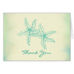 Beach Ocean Starfish Couple Thank You Card