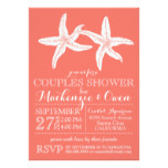Beach Starfish Couples Wedding Bridal Shower Card