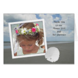 Beach Wedding Flower Girl Custom Thank You Note Card