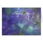Beautiful elegant soft purple and blue iris card