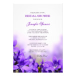 Beautiful Purple Spring Flowers Bridal Shower Card