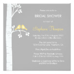 Birch Trees & Love Birds Bridal Shower Card