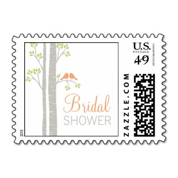 Birds in Birch Trees Postage