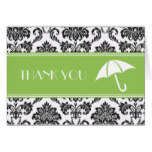 Black and Green Bridal Shower Thank You Card