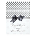 Black and white polka dot Bridal shower Invitation