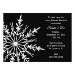 Black and White Snowflake Bridal Shower Invitation