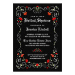 Black & Red LOVE Halloween Gothic Bridal Shower Card
