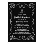 Black White Halloween Wedding Gothic Bridal Shower Card
