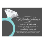 Blue Diamond Ring Bridal Shower Card