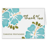 Blue Hibiscus Thank You Notes Cards