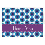 Blue Purple Retro Bridal Shower Thank You V05 Card