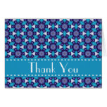 Blue Purple Retro Bridal Shower Thank You V06 Card