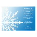Blue Snowflake Bridal Shower Invitation