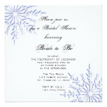 Blue Snowflakes Bridal Shower Invitation