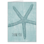 Blue Starfish Thank You Card