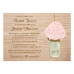 Blush Pink Hydrangea & Mason Jar Bridal Shower Card
