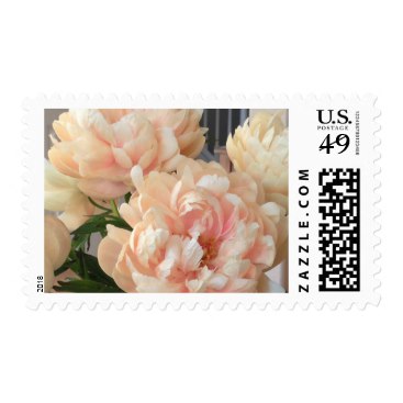 Blush Pink Peonies Postage Stamps