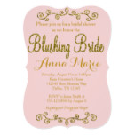 Blushing Bride Blush Pink Bridal Shower invitation